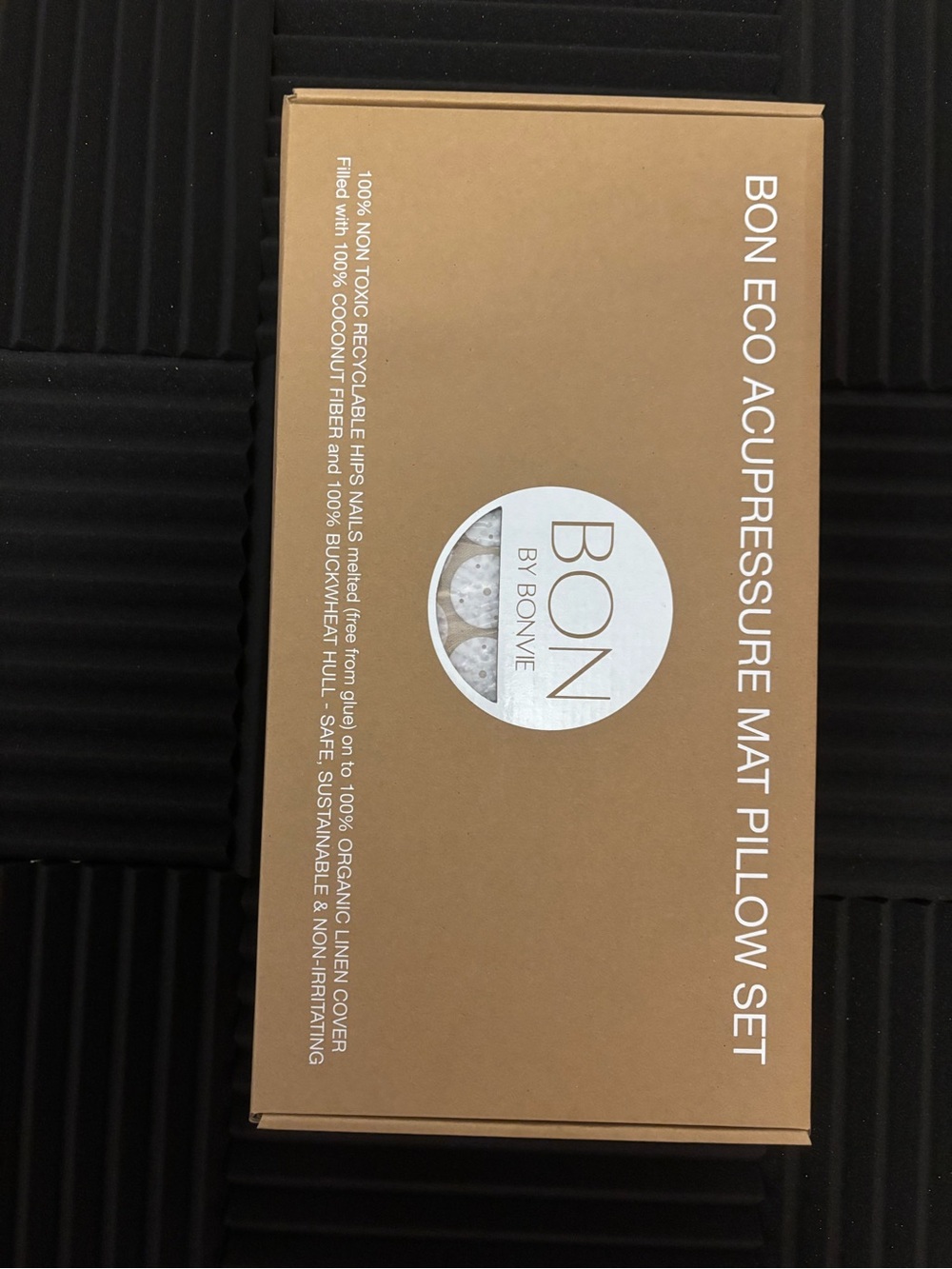 BON Eco Acupressure Mat & Pillow Set - Brown Kraft Packaging